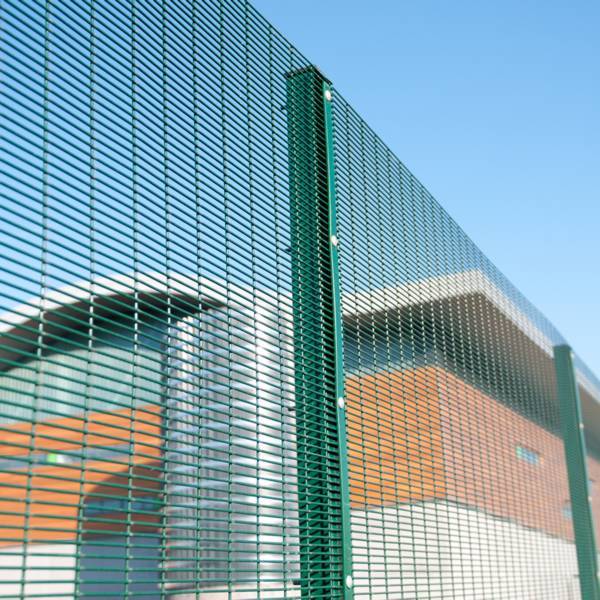 Green 358 high security fences are installed surround the commercial sites.