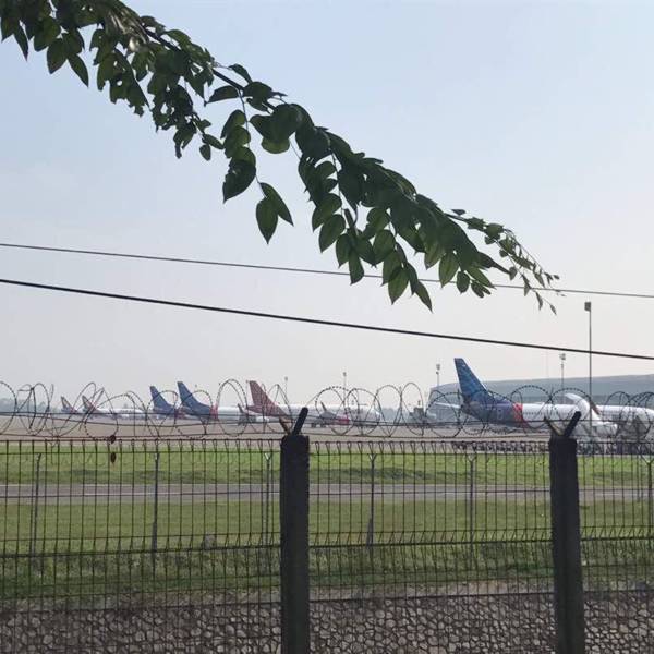 Black BRC fences are installed surround the airport.