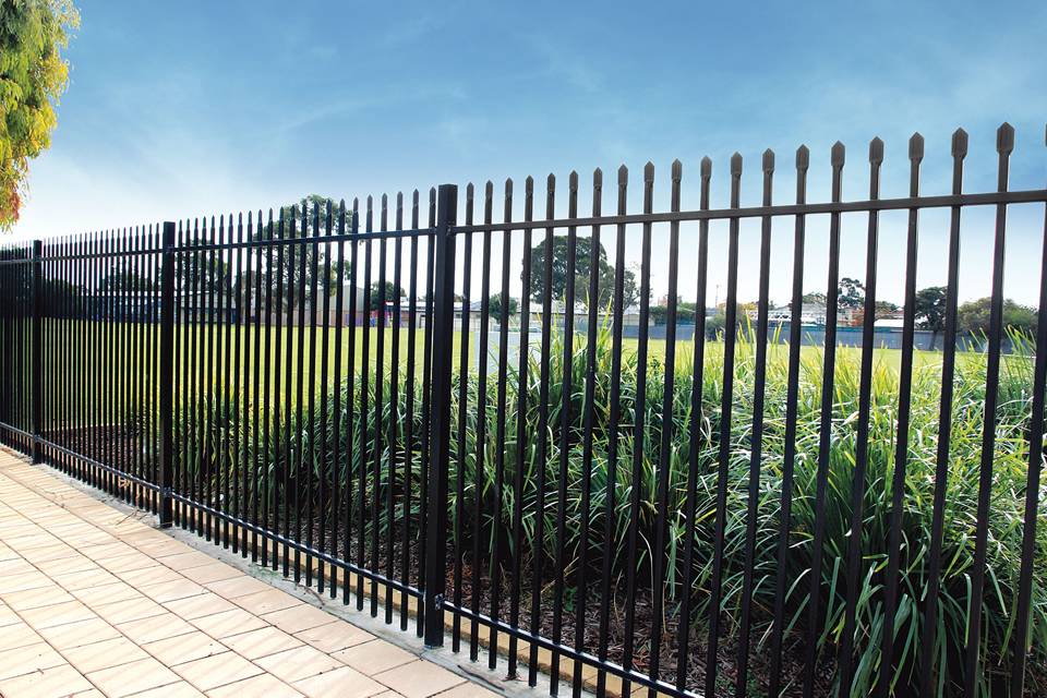 Steel fence is placed along the playground.